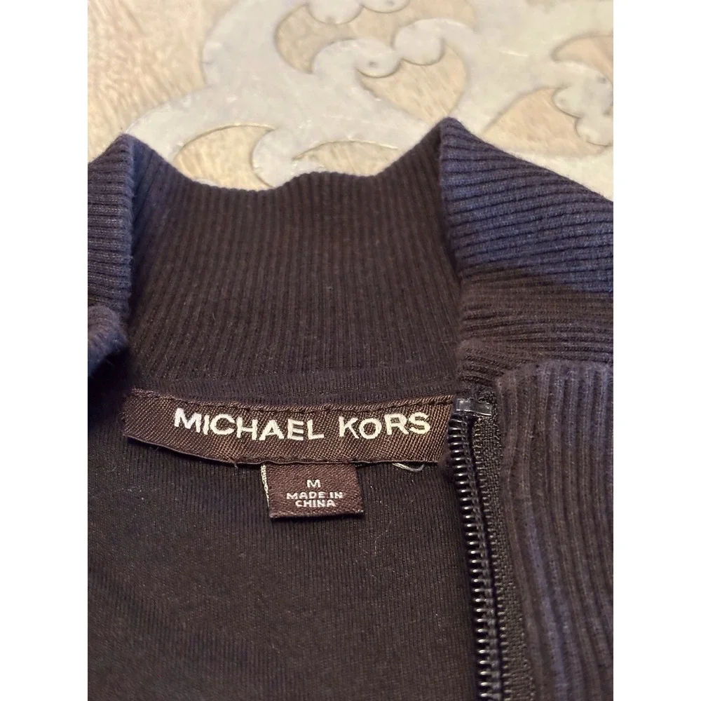 Michael Kors Vest Women's Size‎ M Black Ribbed Band At Waist